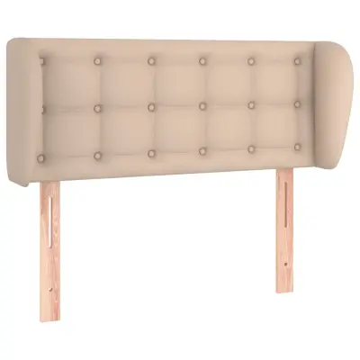 Vzglavna omarica - Nočna omarica - Posteljna omarica z ušesi kapučino 103x23x78/88 cm umetno usnje