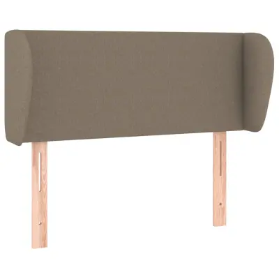 Posteljno vzglavje - Vzglavna omarica - Nočna omarica z ušesi taupe 103x23x78/88 cm blago