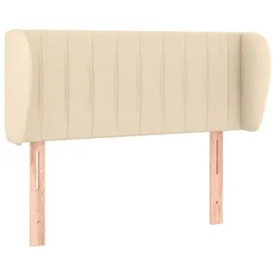 Vzglavna omarica - Nočna omarica - Posteljna omarica z ušesi krem 93x23x78/88 cm blago