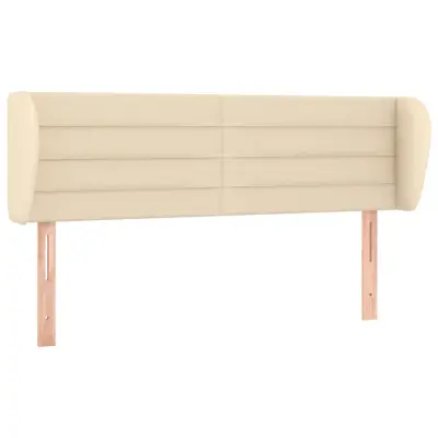 Vzglavna omarica - Nočna omarica - Posteljna omarica z ušesi krem 147x23x78/88 cm blago