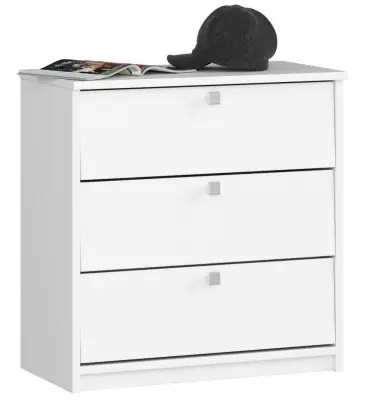 Omara za čevlje MINI 3 krilna vrata 60 cm - bela