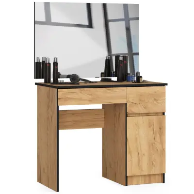Toaletna miza z ogledalom CLP P-2/SL 900x600 DESNA HRASTOVA OBRT