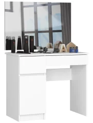 Toaletna miza z ogledalom CLP P-2/SL 900x600 LEVO BELO
