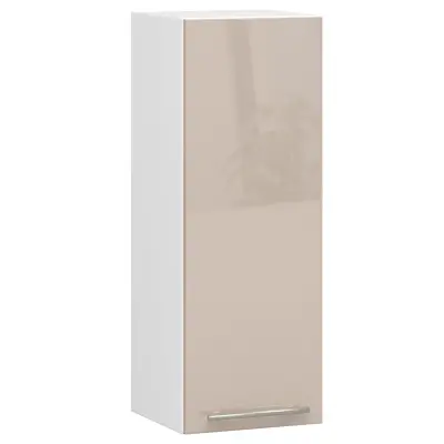 VISIČNI KUHINJSKI KABINET OLIVIA V 30cm BELE-KAPUČINO SIJAJ H720