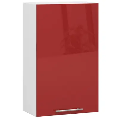 VISIČI KITCHEN OMARICA OLIVIA W 50cm BELO-RDEČA S SREBRNIM LESKOM H720
