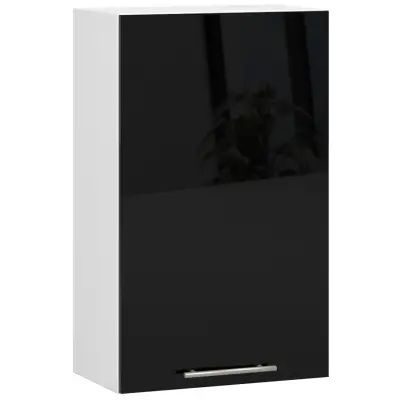 VISIČNI KUHINJSKI KABINET OLIVIA W 50cm BELO-ČRN SIJAJ H720