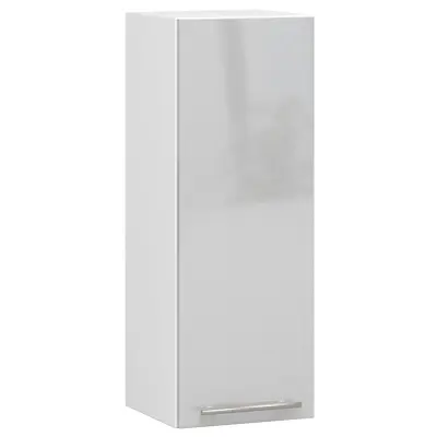 VISIČNI KUHINJSKI KABINET OLIVIA V 30cm BELO-METALIK SREBRNO H720