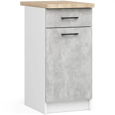 OLIWIA S40 SZ1 Kabinet + BELO / BETONSKA PLOŠČA