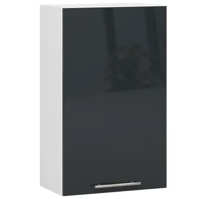 VISIČNI KUHINJSKI KABINET OLIVIA W 50cm BELO-GRAFITNO SJAJ H720