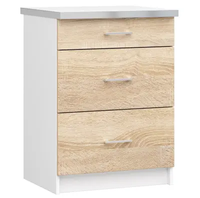 LIMA S60 SZ3 Kabinet + BELA/SONOMA HRAST VRH