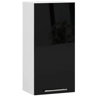 VISIČNI KUHINJSKI KABINET OLIVIA W 40cm BELO-ČRN SIJAJ H720