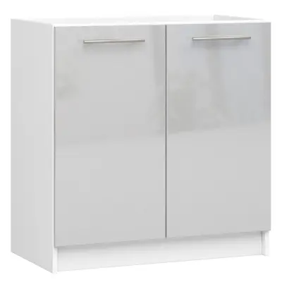 KUHINJSKI KABINET POD UMIVALNIKOM OLIWIA S 80cm BELO-METALNI SJAJ