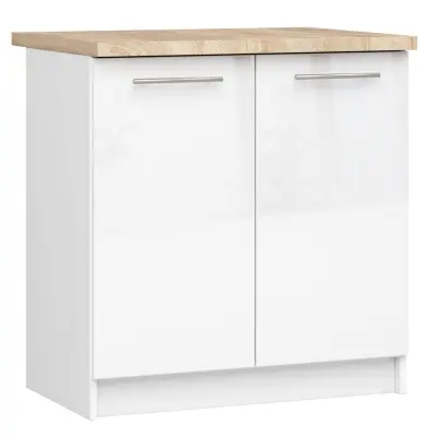 OLIWIA S80 Kabinet + BELO / VISOKI SJAJ BELE Ploče