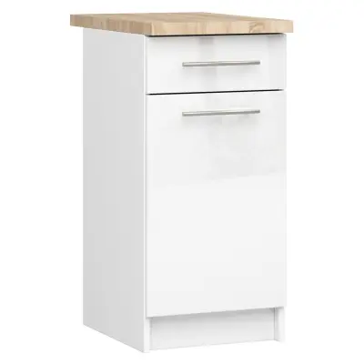 OLIWIA S40 SZ1 Kabinet + BELO / VISOKI SJAJ BELE Plošče