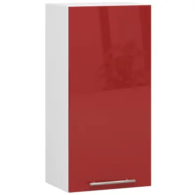 VISIČNI KUHINJSKI OMARICA OLIVIA Š 40cm BELO-RDEČA S SJAJEM H720