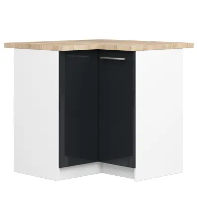 OLIWIA S90/90 Kabinet + BELI / GRAFITNI GLOS Vrh