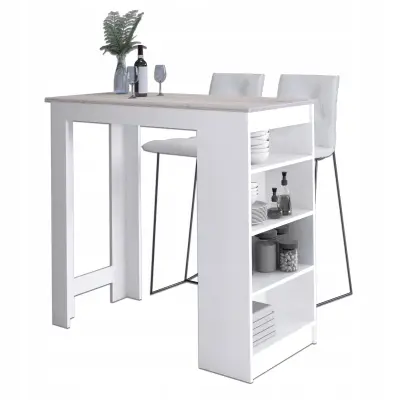 Barna miza za stol 115cm bela / Sonoma hrast