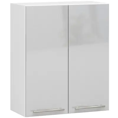 VISIČNI KUHINJSKI KABINET OLIVIA V 60cm BELO-METALIK SJAJ H720