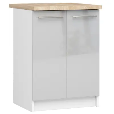 OLIWIA S60 2D Kabinet + BELA / METALNI GLEDAJOČI Vrh