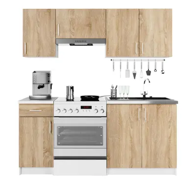 KITCHEN SET LIMA 1.8M BELO/SONOMA HRAST