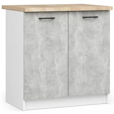 OLIWIA S80 Kabinet + BELO / BETONSKA PLOŠČA