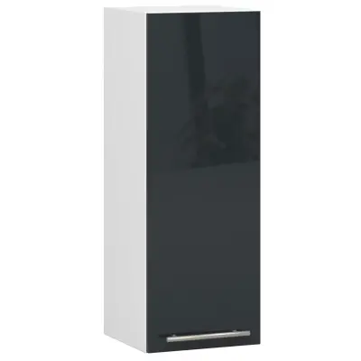 VISIČNI KUHINJSKI KABINET OLIVIA W 30cm BELO-GRAFITNI SJAJ H720