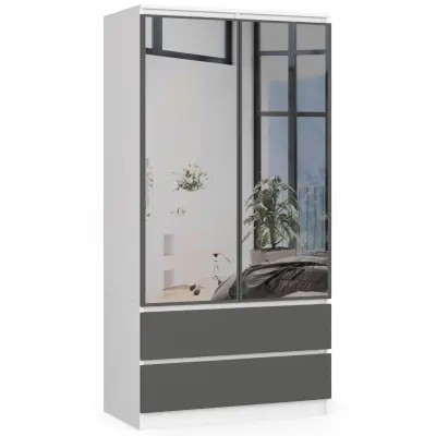 OMARA S90 2D 2SZ 2 ZRCALNI CLP PK BELO / SIVO