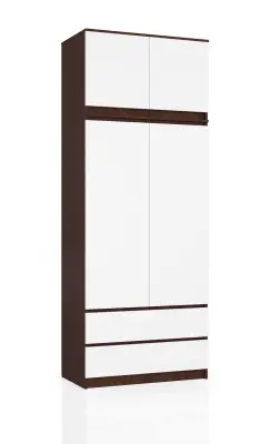 OMARA S 90 cm Z GORNIM DELOM 2 VRATA 2 Predala WENGE / BELO