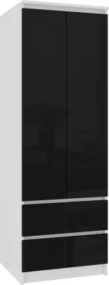 OMARA ZVEZDA S 60 cm 2 VRATA 2 Predali PK BELO / ČRNO SJAJNO