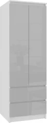 OMARA ZVEZDA S 60 cm 2 VRATA 2 Predali PK BELO / METALNI SJAJ