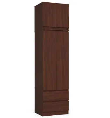 GARDEROBA Z ZGORNJIM DELOM S60 2D 2SZ CLP WENGE