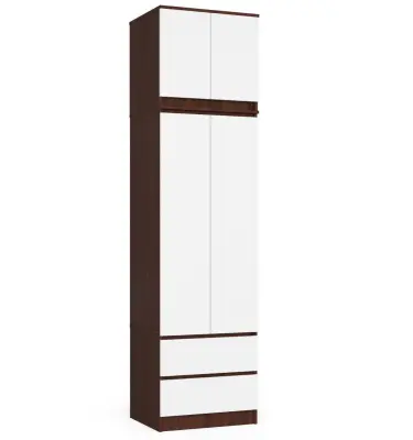 Omara s predelom za spalnico 60 cm STAR - wenge-bela