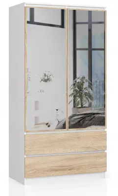OMAR S90 2D 2SZ 2 ZRCALNI CLP PK BELO / SONOMA