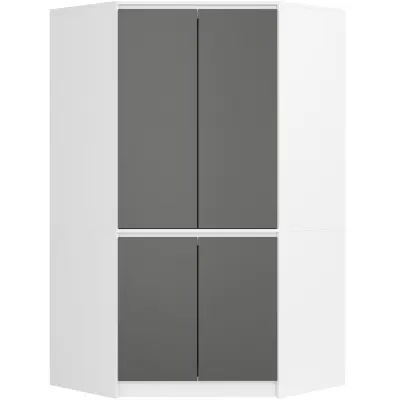 KOTNI KABINET S100 4D CLP BELO / GRAFITNO SIVO
