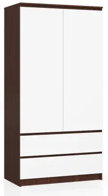 KABINET S 90 cm 2 VRATOMA 2 PREDALNIKI WENGE / BELO