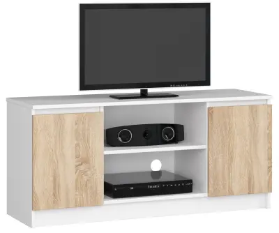 RTV KABINET 120 cm 2D 1P BELO / SONOMA