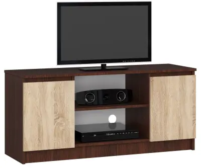RTV KABINET 120 cm 2D 1P WENGE / SONOMA
