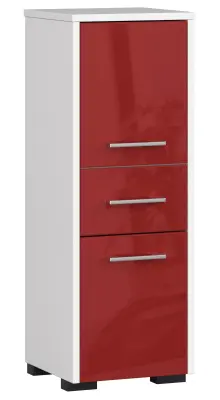 KOPALNIŠKA OMARA FIN STOLP 30 2D 1SZ 85cm RDEČA SIJAJ