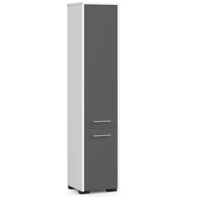 KOPALNIŠKA OMARA FIN KOLONA 30 2D 140cm BELE / SIVE