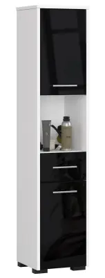 KOPALNIŠKA OMARA FIN KOLONA 30 2D 1SZ 1W 140cm ČRNA SIJAJ