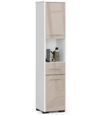 KOPALNIŠKA OMARA FIN KOLONA 30 2D 1SZ 1W 140cm CAPUCINO SJAJ