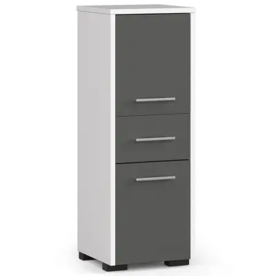 KOPALNIŠKA OMARA FIN STOLP 30 2D 1SZ 85cm BELE / SIVE