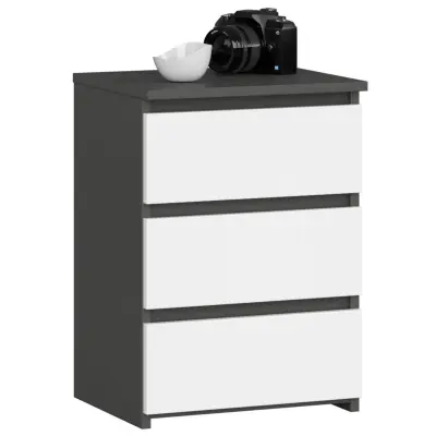 KOMODA CL3/40 PK GRAFIT SZARY / BIAŁA