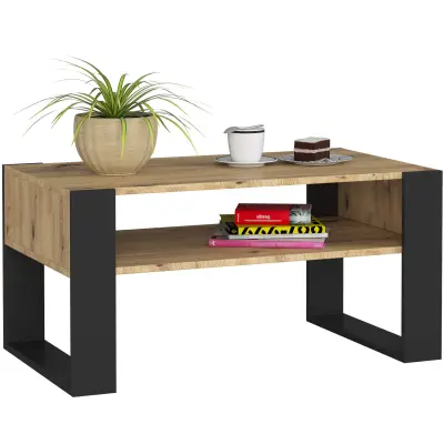 KAVNA MIZA DOMI OAK ARTISAN / ČRNA