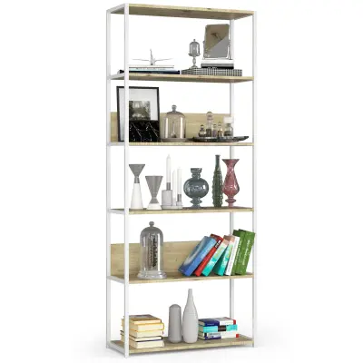 LOFT METAL SHELF 800 BELA/UMETNI HRAST