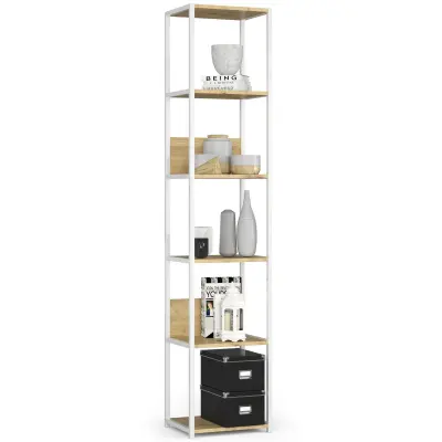 METAL LOFT POLICA 400 BELE/UMETNI HRAST