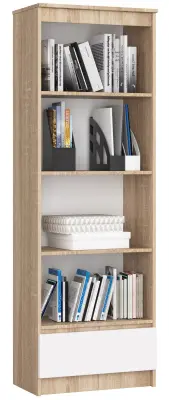 POLICA R60 1K 4D CLP SONOMA HRAST / BELO