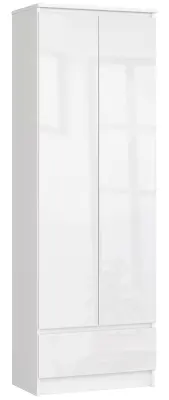 OFISNA POLICA KABINET R 60 cm CLP 1 Predal 2 VRATA BELO/ BELO SJAJ
