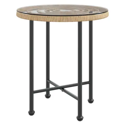 Jedilna miza - Kuhinjska miza - Jedilni stol Ø50 cm  kaljeno steklo in jeklo
