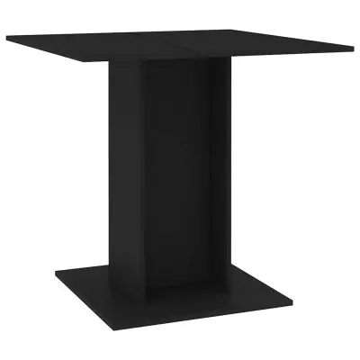 Jedilna miza - Kuhinjska miza - Jedilni stol črna 80x80x75 cm iverna plošča